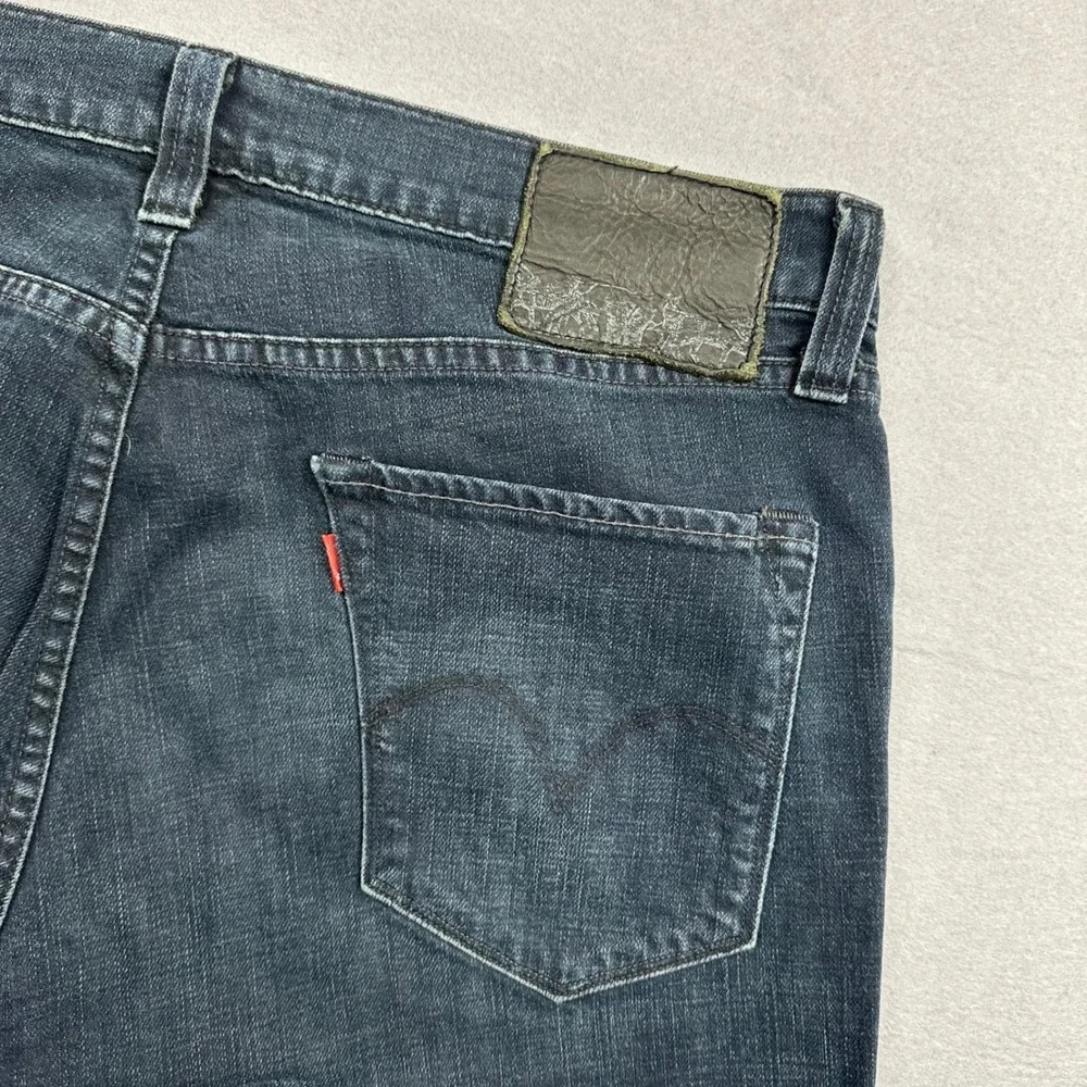 Levis Capital E Hesher Regular Straight Jeans Mens 34x32 Dark Wash Made in USA